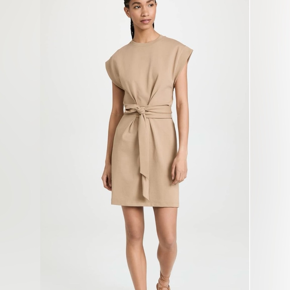 Vince Cotton Tie Waist Dress